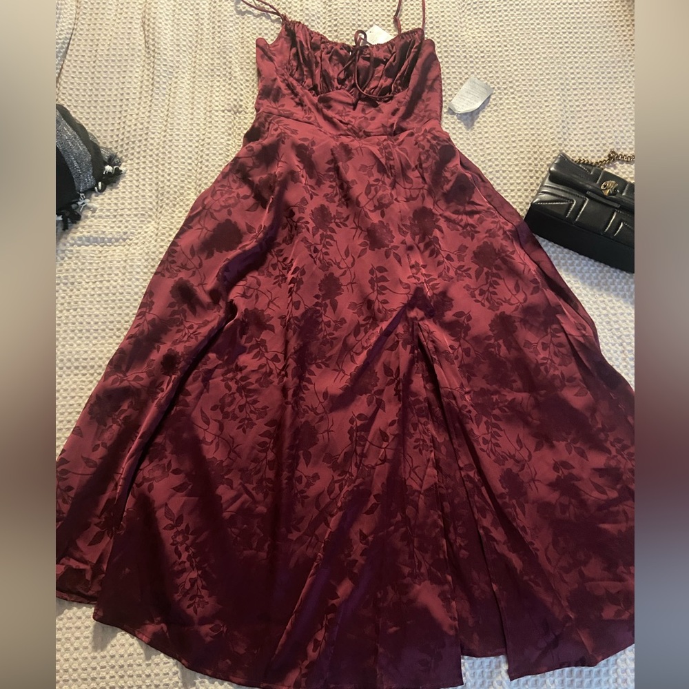 Lush Red Spaghetti Strap Maxi Dress
